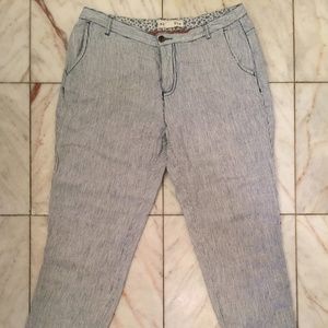 MARRAKECH Jason Linen Pinstripe Pants - Size 4